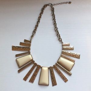 White and Gold Accent Necklace